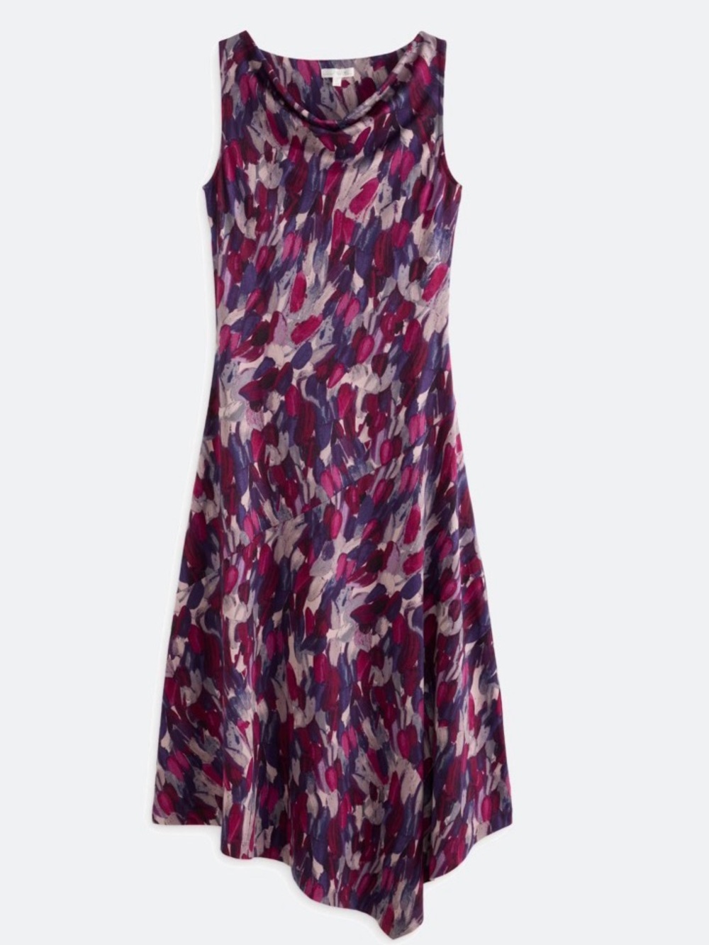 Nine Britton Anna Asymmetrical Neck Dress NWT Stitch Fix XL Burgundy